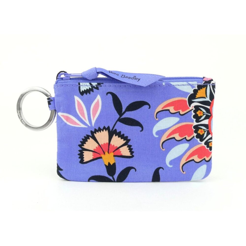 Vera Bradley Mural Garden Cotton Zip Id Case NWT